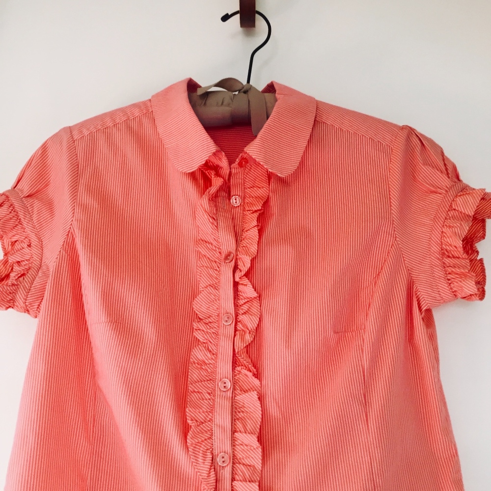 Sweet Coral Nicole Miller Blouse